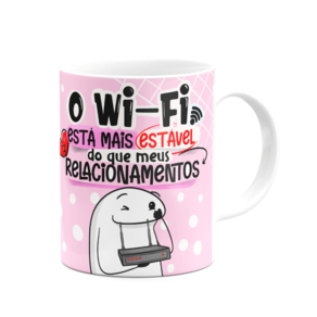 Caneca Flork Girl - O wifi e o meu relacionamento