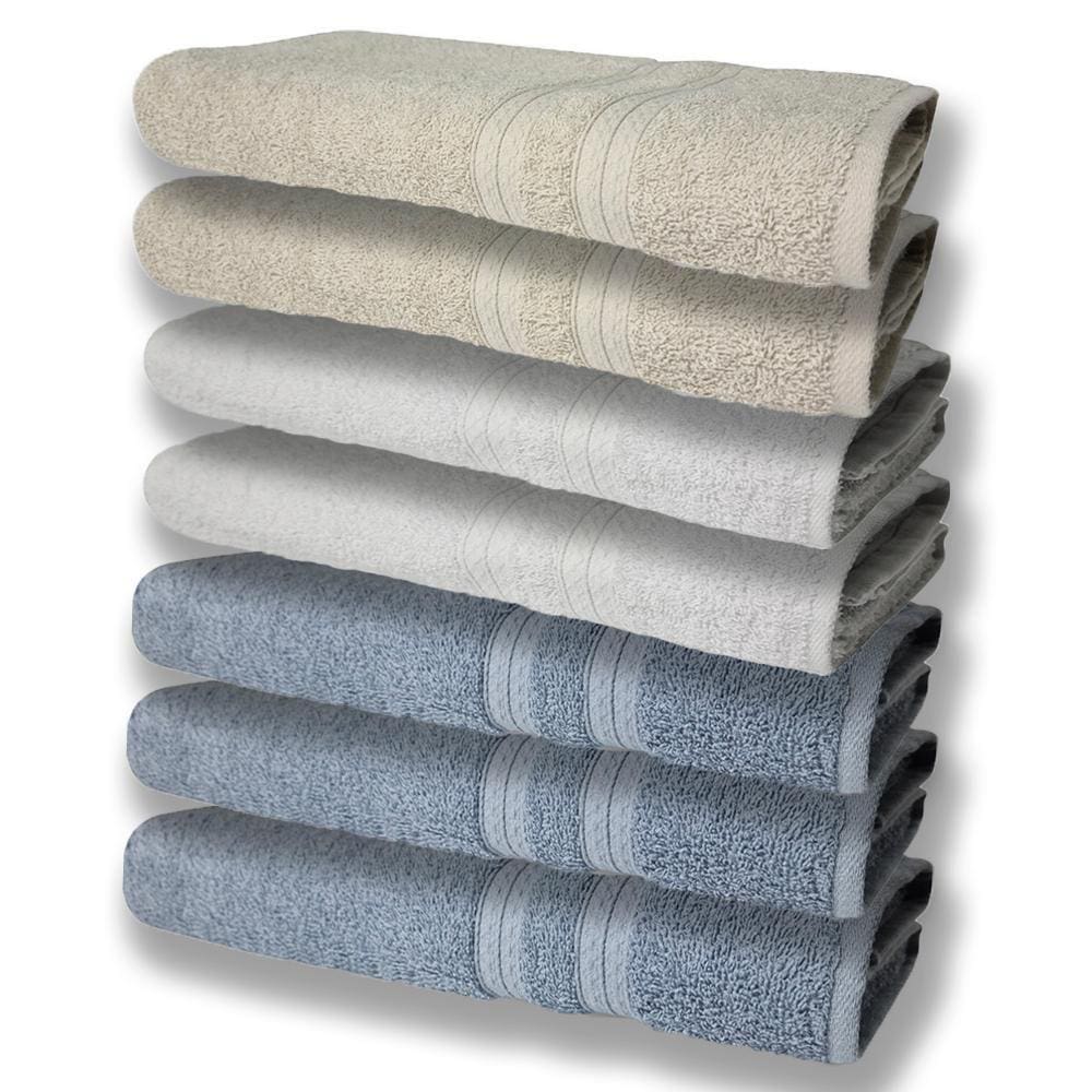 7 Toalhas Grande E Grossa 3 Azul 2 Branco 2 Bege