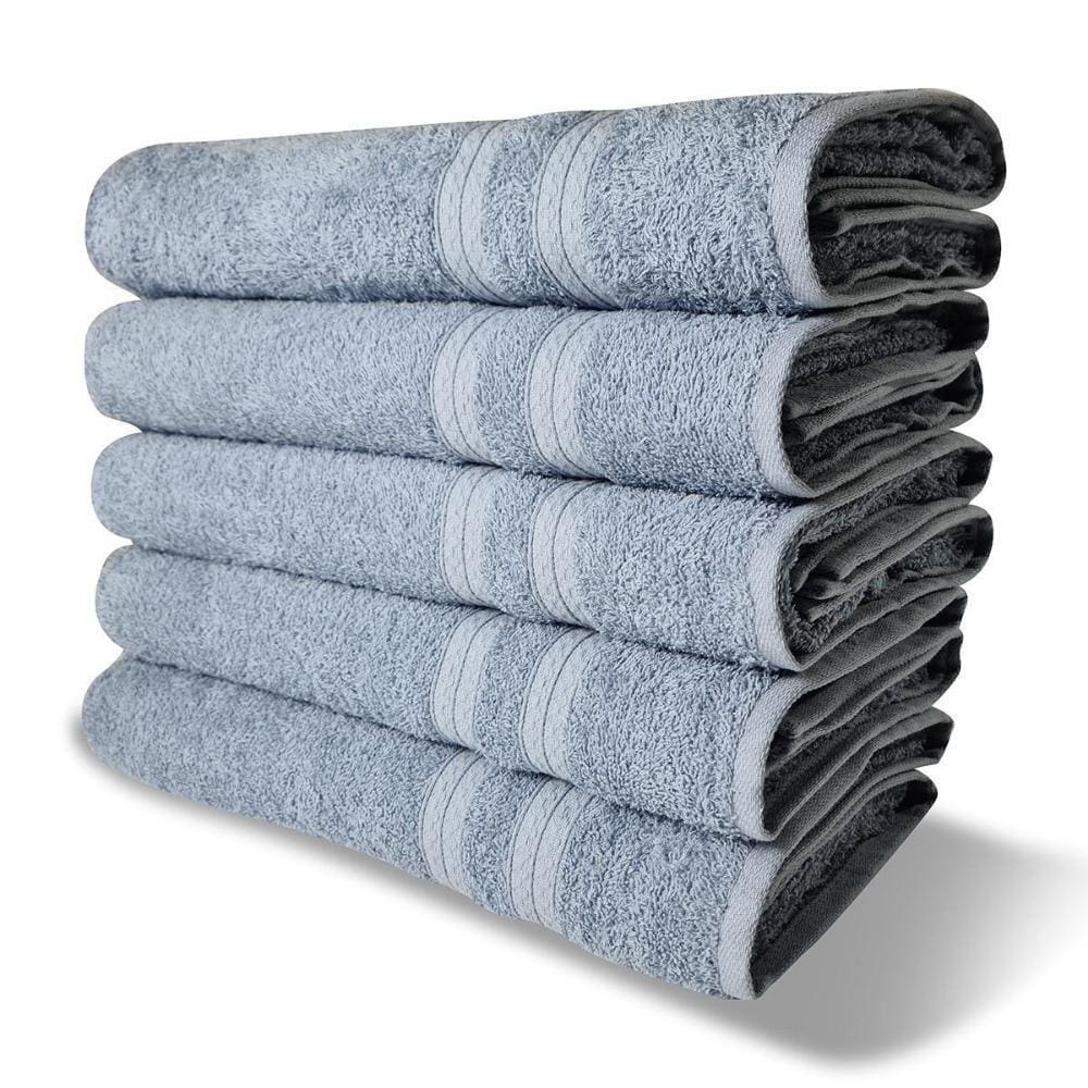 Kit Com 6 Toalhas Banho 430g/m² Grande Grossa 80x150cm Lisboa Azul Claro