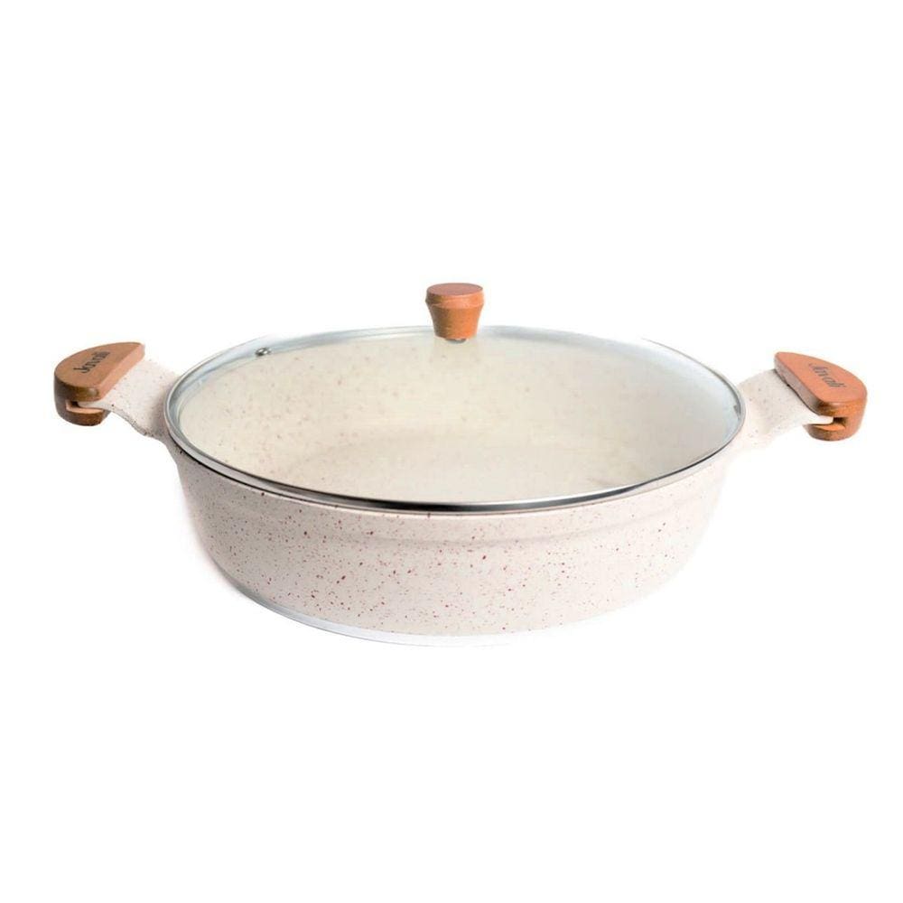 Frigideira Branca Antiaderente Marmorizada Javali AM 30cm