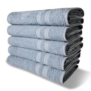 Kit 5 Toalhas De Banho 430g/m² Grande Grossa 80x150cm Lisboa Az Claro
