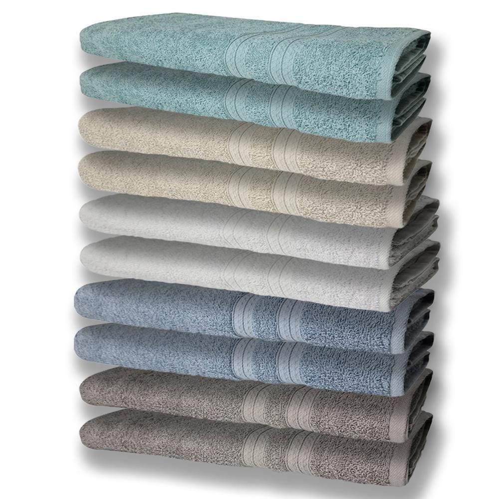 10 Toalhas Grande 2 Cinza 2 Azul 2 Branco 2 Bege 2 Verde