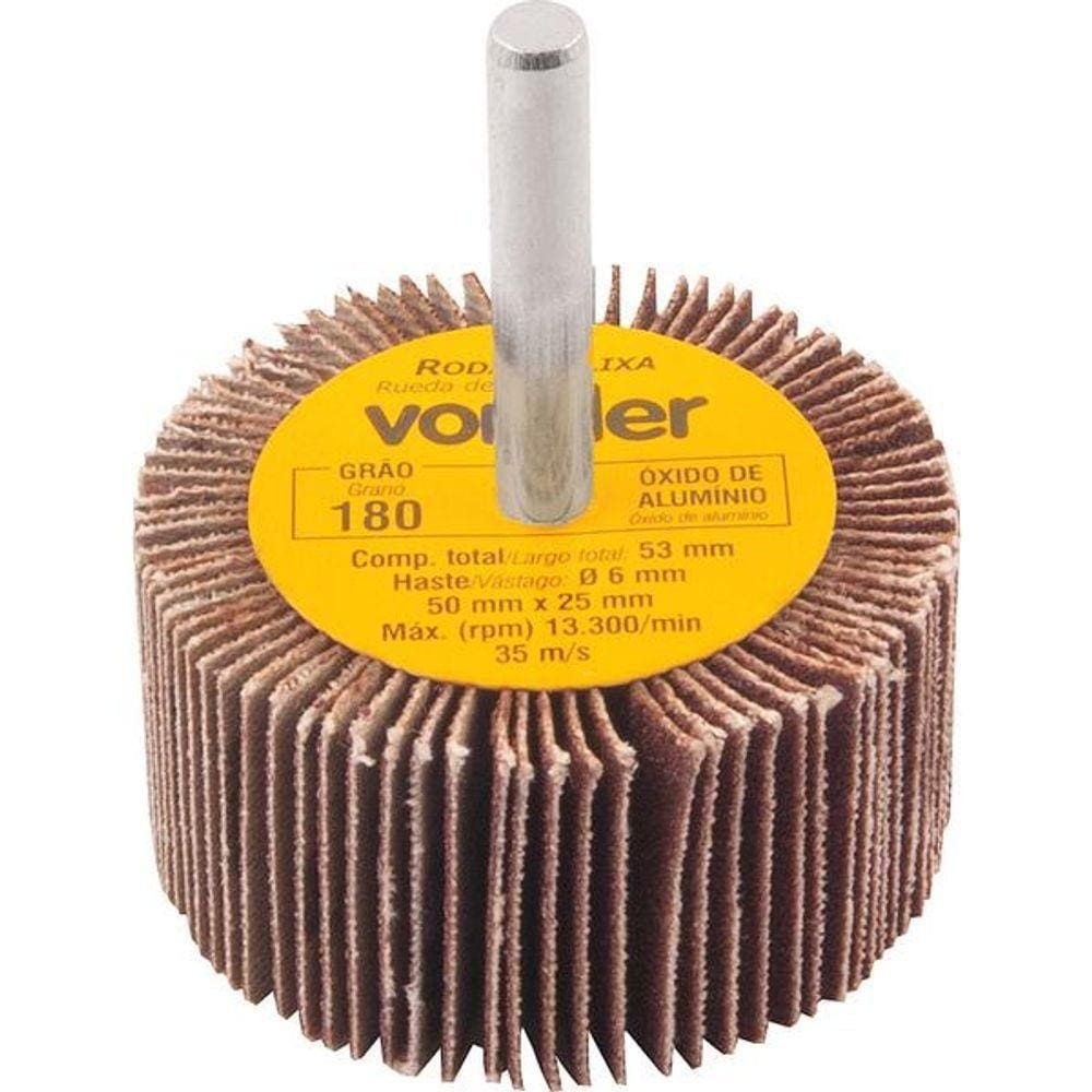 Roda De Lixa 50X25Mm Com Haste G180 - Vonder