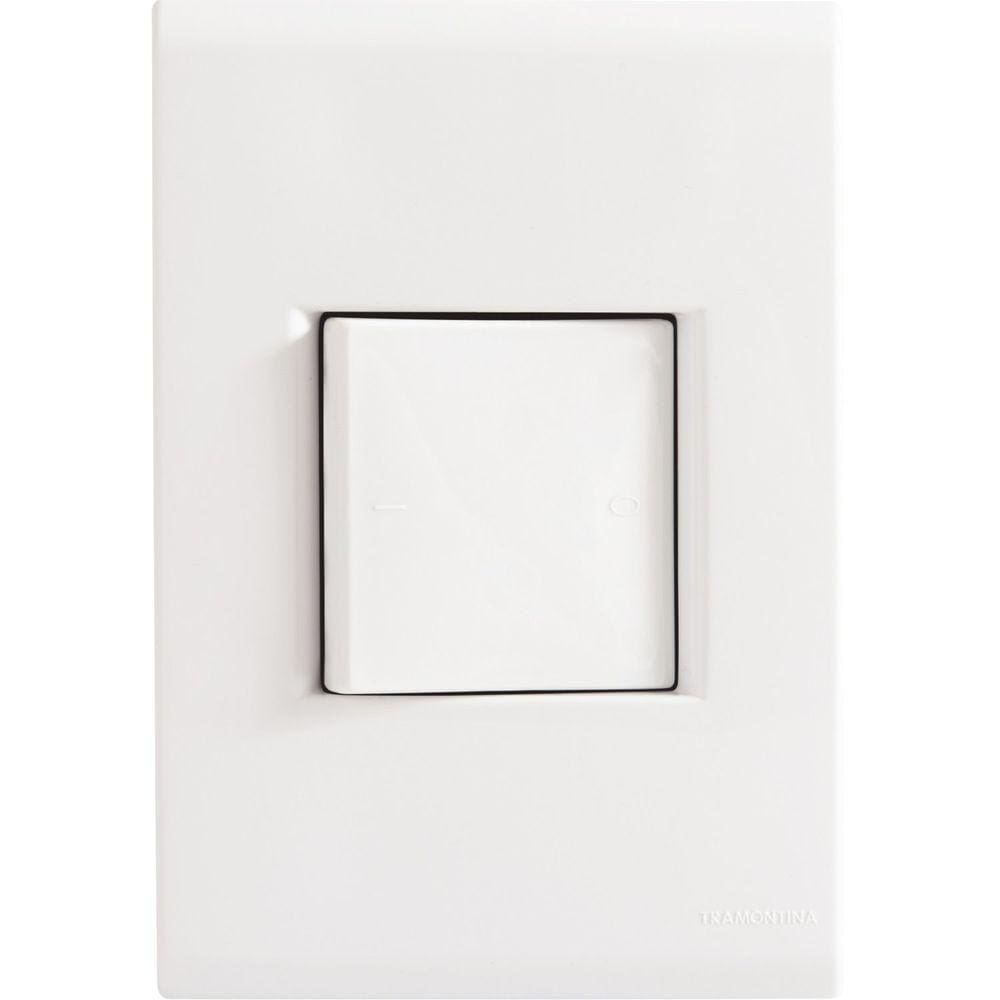 Conjunto 4x2 Com 1 Interruptor Bipolar Tramontina Liz 25 A 250 V Branco Tramontina