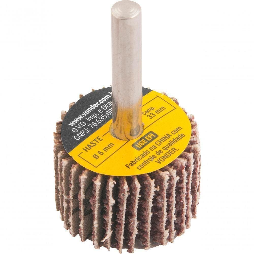 Roda Lixa Minikontour 40X20Mm G100 Haste 6Mm - Vonder