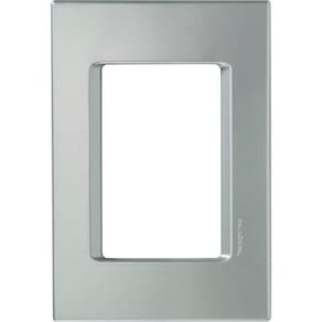 Placa 3 Postos 4x2 Tramontina Izyflat Prata Alumínio Tramontina