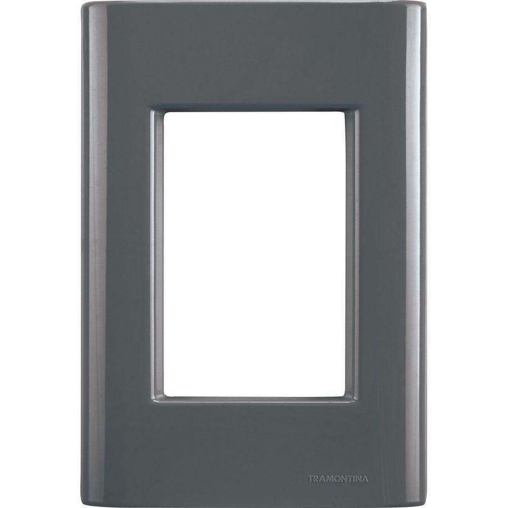 Placa 3 Postos 4x2 Tramontina Giz Grafite Tramontina