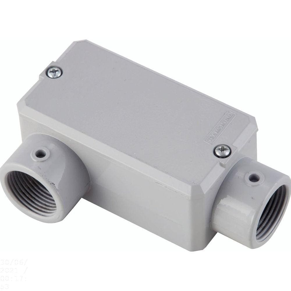 Condulete Fixo 3/4” Tipo ”lr” - Com Tampa / Rosca Bsp / Com Pintura Eletrostática A Pó Tramontina