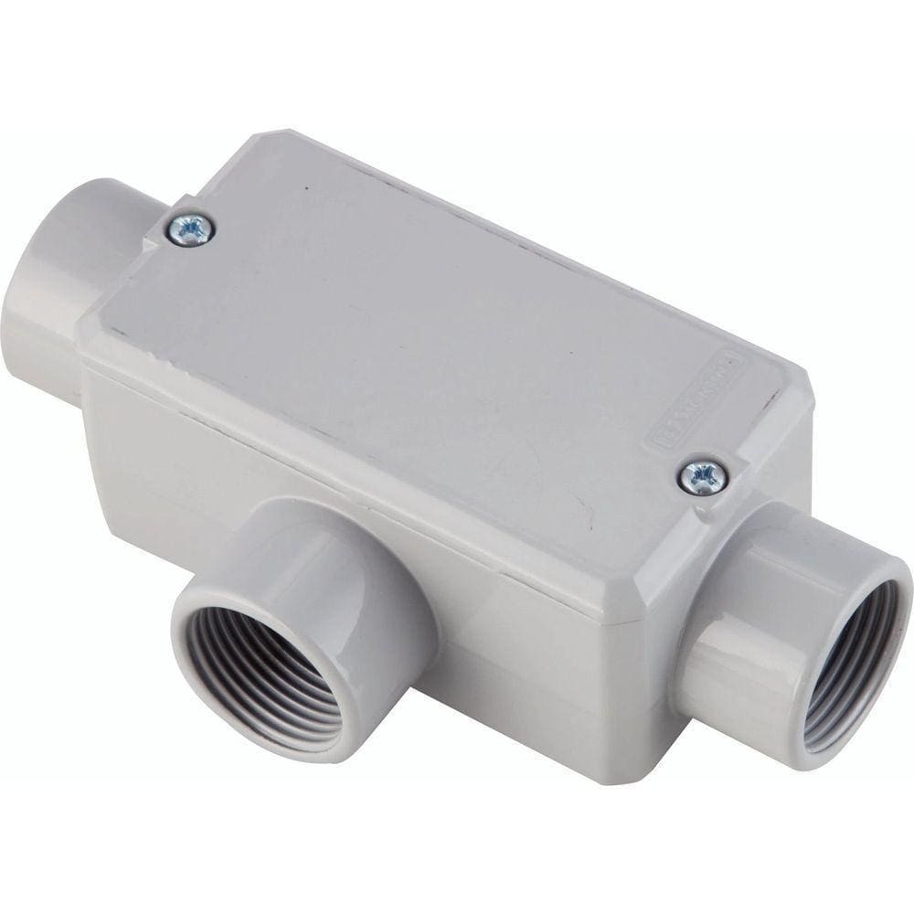 Condulete Fixo Tipo T 2” Com Tampa Com Rosca Npt Com Pintura Eletrostárica A Pó