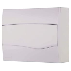 Quadro De Distribuição De Sobrepor 12 Din Ou 8 Nema Tramontina Com Porta Branca Tramontina