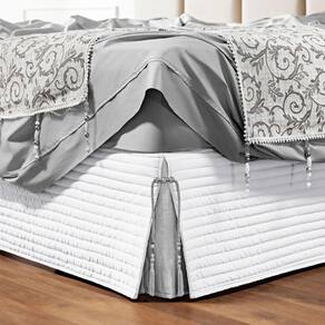 Saia Cama Box Queen Stylle 200 Fios Matelado Branca