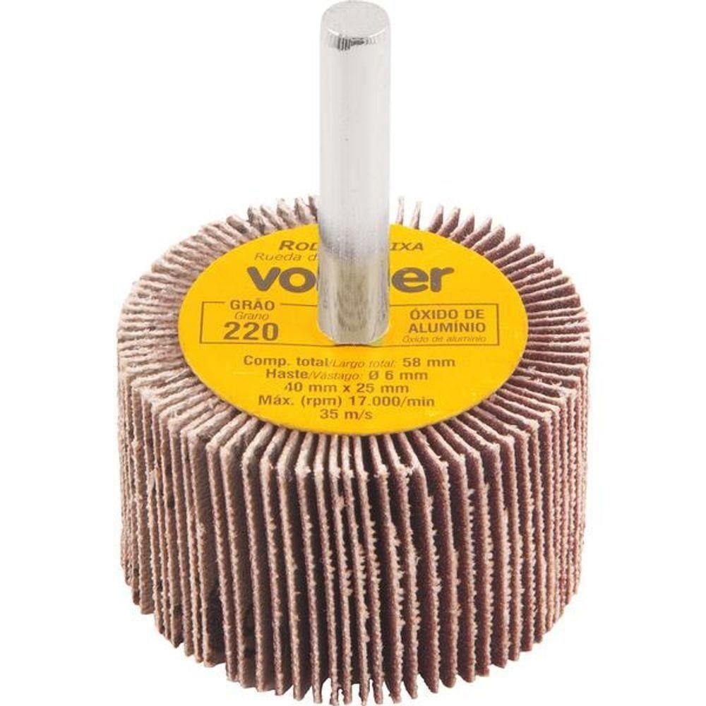 Roda De Lixa 40X25Mm Com Haste G220 - Vonder