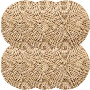 Jogo 6 Americano Fibra Natural Estilo Rústico 38cm