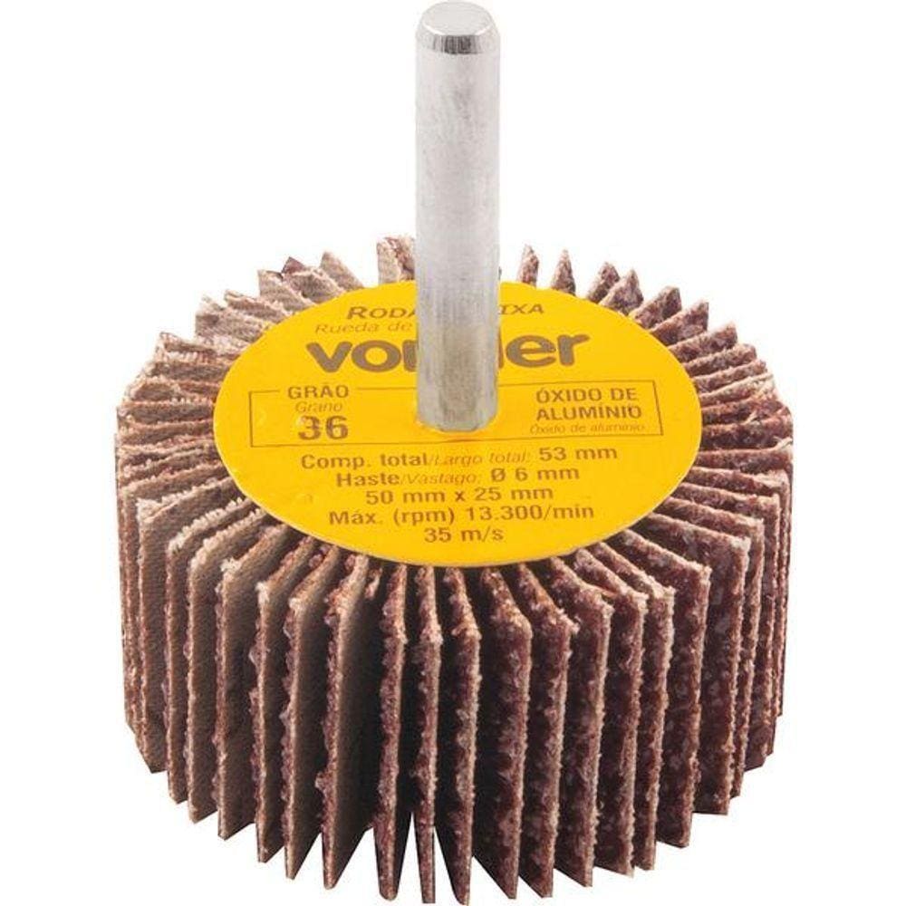Roda De Lixa 50X25Mm Com Haste G36 - Vonder