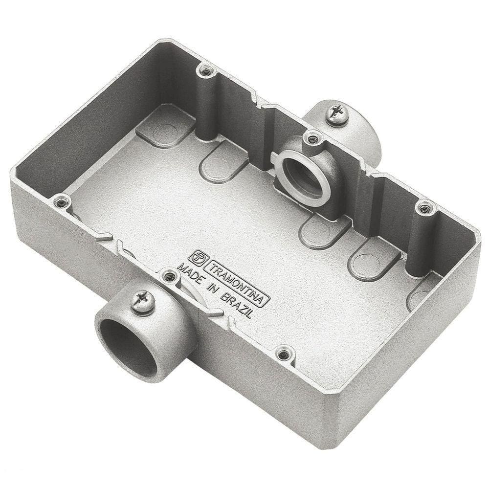 Condulete Triplo 3/4" Tipo "ct" - Sem Tampa / Sem Rosca / Com Pintura Eletrostática A Pó Tramontina