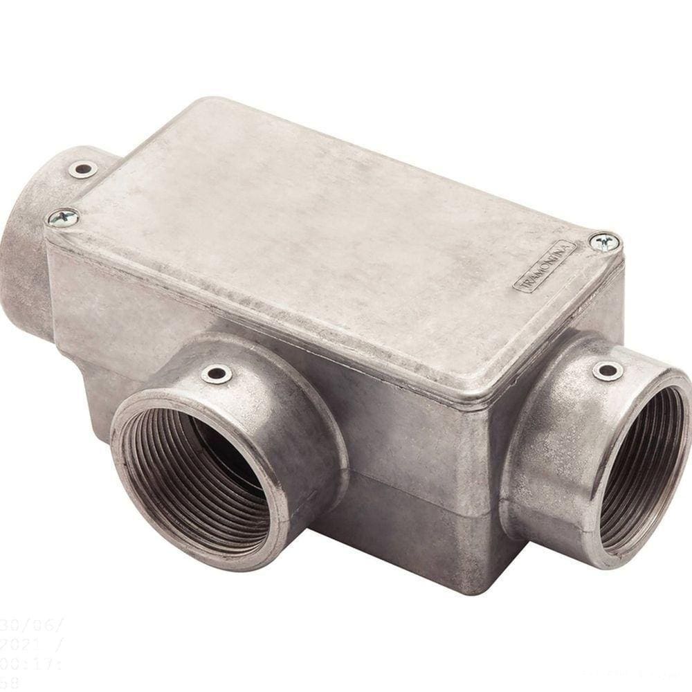 Condulete Fixo 1.1/2" Tipo "t" - Com Tampa / Rosca Bsp / Sem Pintura Tramontina