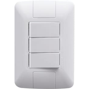 Conjunto 4x2 Com 3 Interruptores Paralelos 6 A 250 V Tramontina Aria Branco Tramontina
