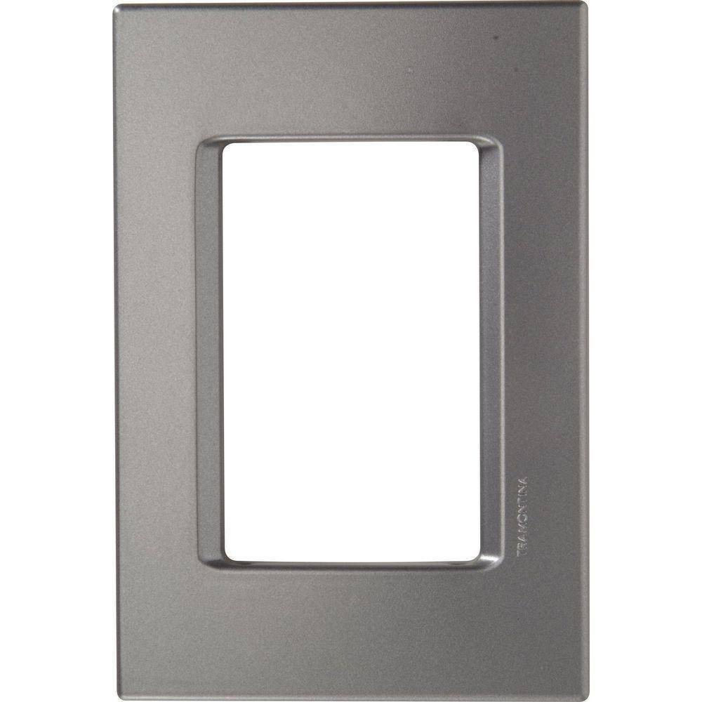 Placa 3 Postos 4x2 Tramontina Izyflat Cinza Grafite Tramontina