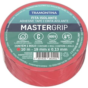 Fita Isolante Classe C 0,13x19 Mm Tramontina Vermelha 10 M Tramontina