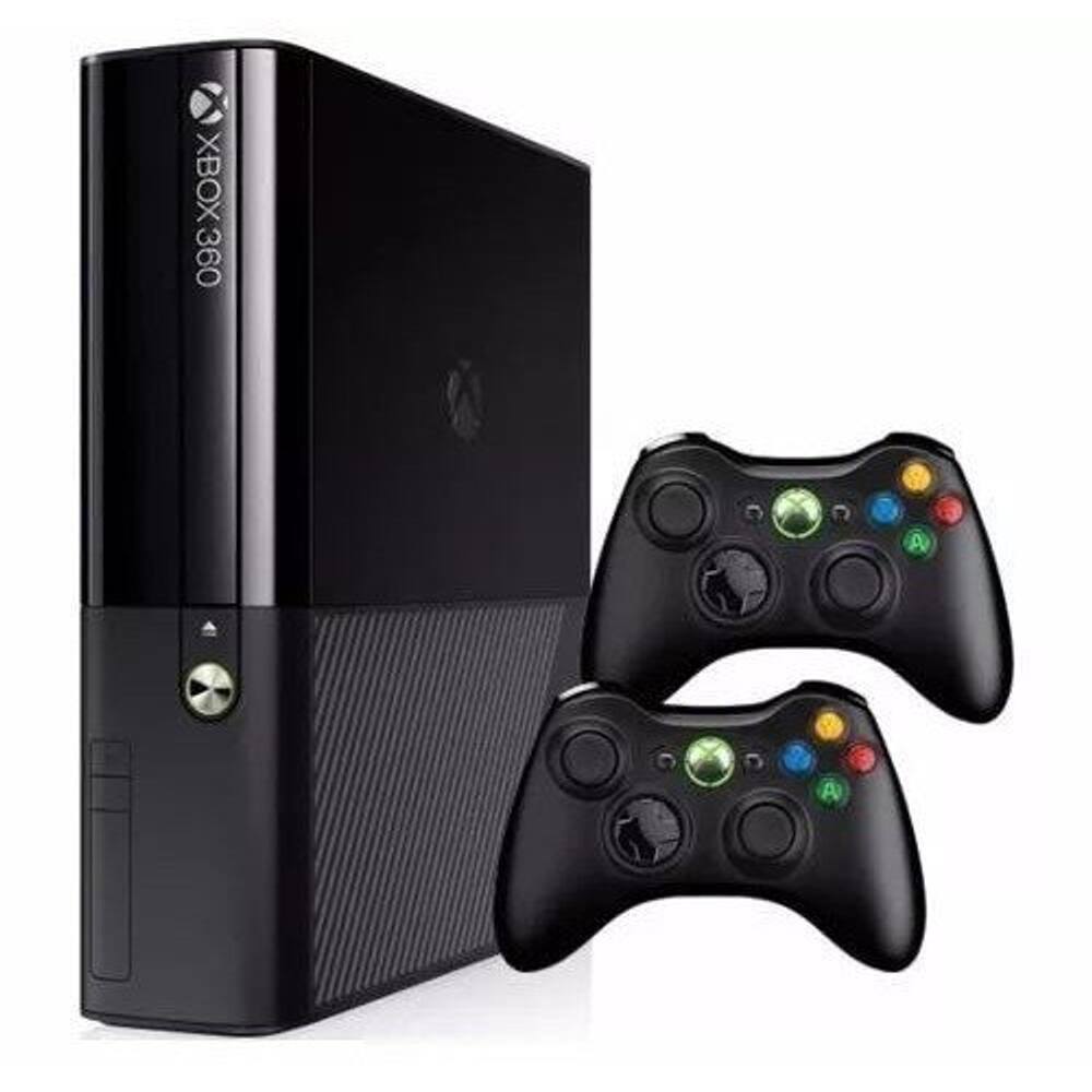 Console 360 Slim 4gb + 3 Jogos Standard Cor Matte Black - Xbox 360