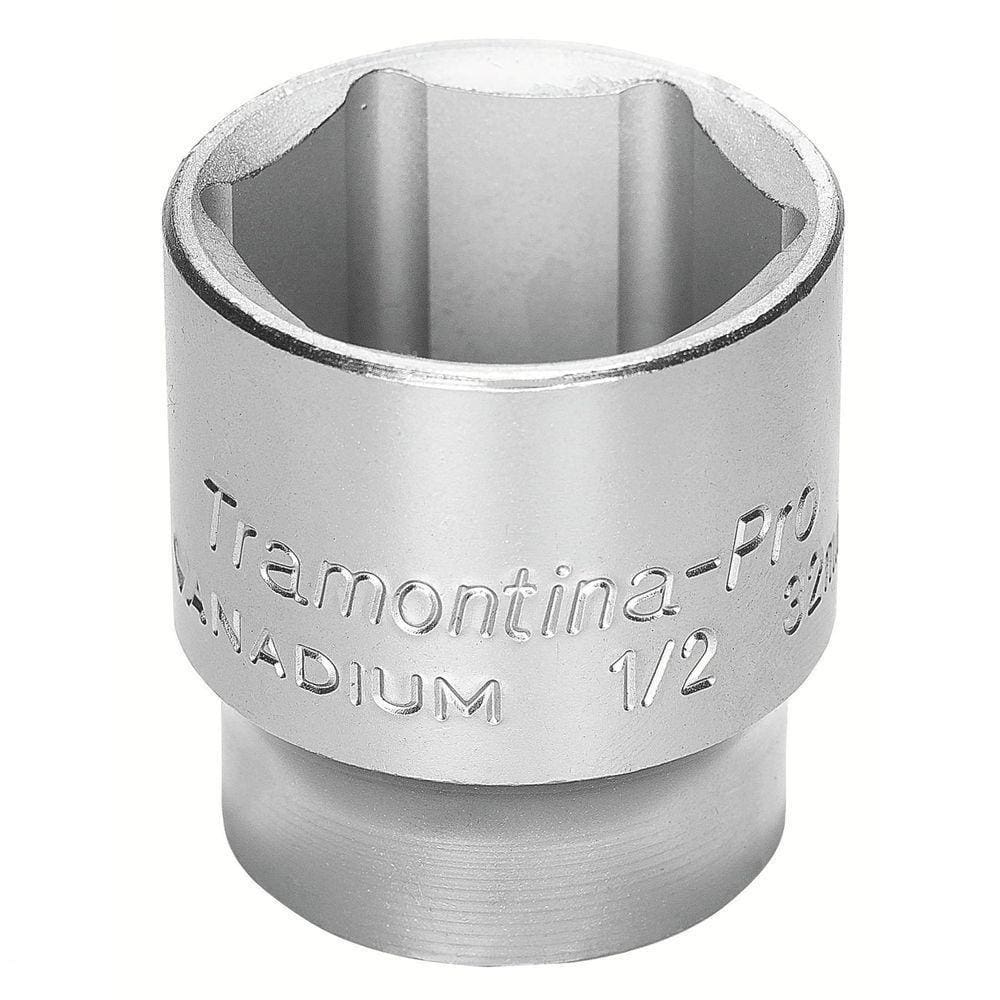 Soquete Sextavado Em Aço Cromo Vanádio 10 Mm - Encaixe 1/2" Tramontina Pro Tramontina