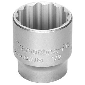 Soquete Estriado Em Aço Cromo Vanádio 22 Mm - Encaixe 1/2" Tramontina Pro Tramontina