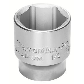 Soquete Sextavado Em Aço Cromo Vanádio 7/16" - Encaixe 1/2" Tramontina Pro Tramontina