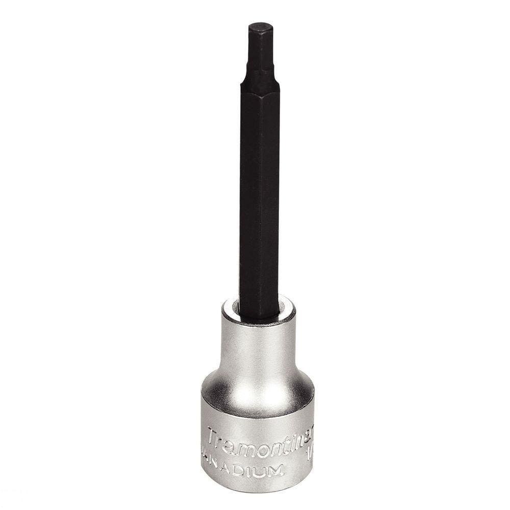 Soquete Longo Em Aço Cromo Vanádio Ponta Hexagonal 5 Mm - Encaixe 1/2" Tramontina Pro Tramontina