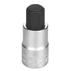 Soquete Em Aço Cromo Vanádio Ponta Hexagonal 12 Mm - Encaixe 1/2" Tramontina Pro Tramontina