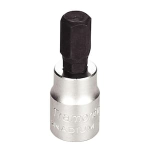Soquete Em Aço Cromo Vanádio Ponta Hexagonal 8 Mm - Encaixe 3/8" Tramontina Pro Tramontina