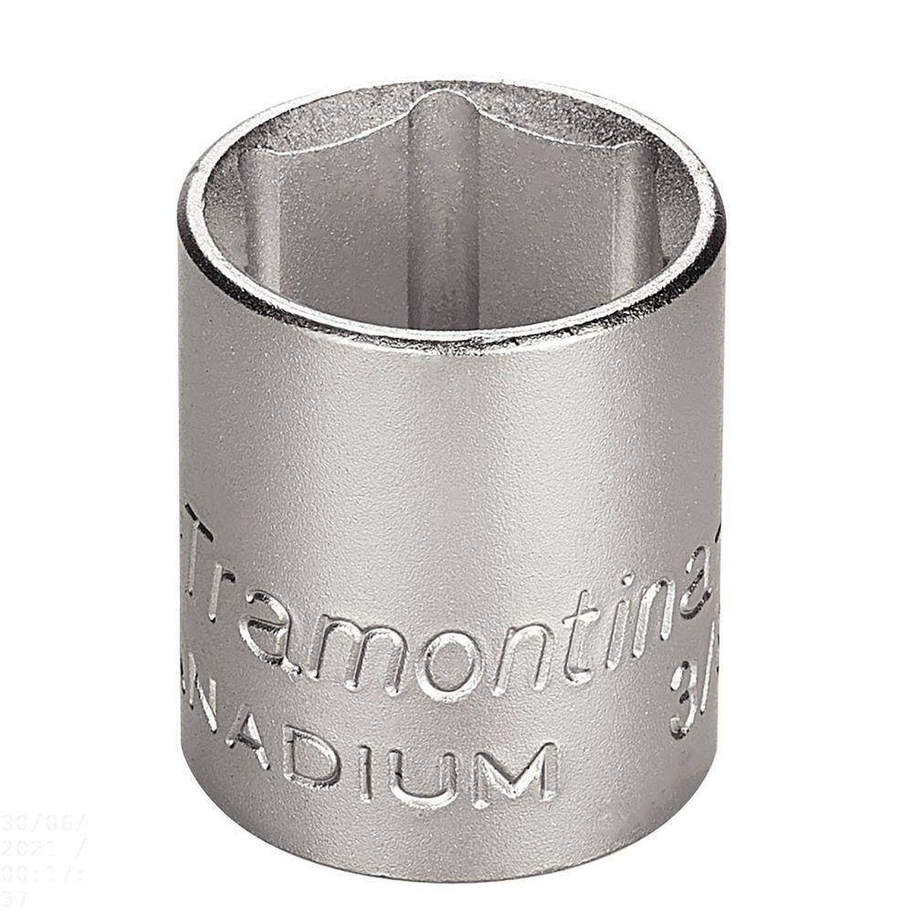 Soquete Sextavado Em Aço Cromo Vanádio 22 Mm - Encaixe 3/8" Tramontina Pro Tramontina