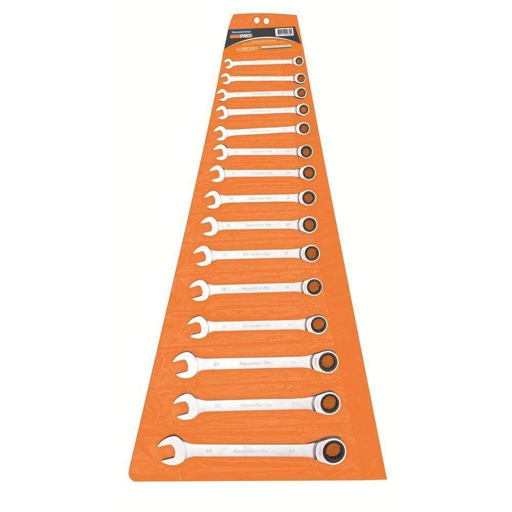 Jogo De Chaves Combinadas Com Catraca 15 Peças Tramontina Pro Tramontina