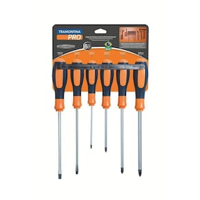 Jogo De Chaves De Fenda Ultragrip Plus 6 Peças Tramontina Pro Tramontina