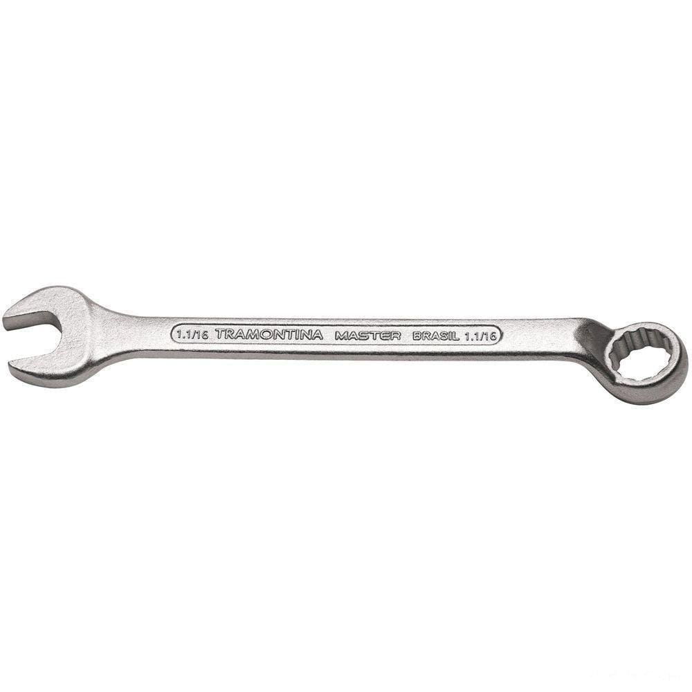 Chave Combinada 1.1/16" Com Pescoço Tramontina Com Corpo Forjado Em Aço Especial Cromado Tramontina