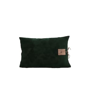 Almofada 55x35cm em Veludo Meets Alves Pereira Verde Musgo