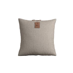 Almofada 50x50cm em Linho Meets Alves Pereira Cinza/Marrom