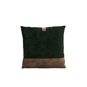 Almofada 50x50cm em Veludo Leme Alves Pereira Verde Musgo