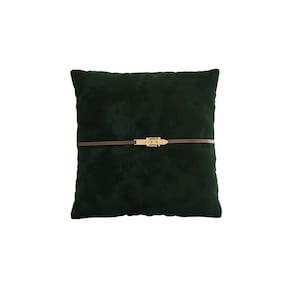 Almofada 50x50cm em Veludo Texas Alves Pereira Verde Musgo