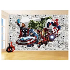 Papel De Parede 3D Heróis Página Quadrinhos Hq 3,5M Nhma265