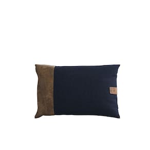Almofada 55x35cm em Linho Leme Alves Pereira Azul Marinho