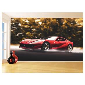Papel De Parede Carro Ferrari Vermelha Garage 3,5M Car154
