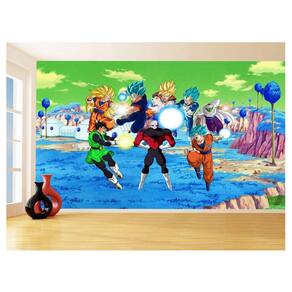 Papel De Parede Dragon Ball Goku Vegeta Anime 3,5M Dbz404