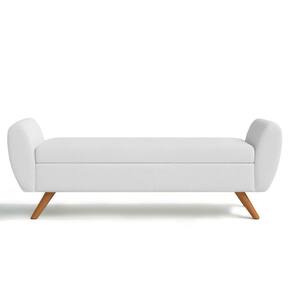 Recamier Bau Grecia 1,60M Suede Branco - Clique Decor