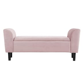 Recamier Bau França 1,20M Suede Rosa Bebe - Clique Decor