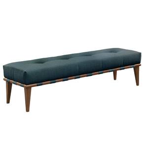 Recamier Valentin Luxo Madeira Maciça Castellar Móbile Linho Azul