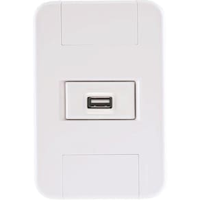 Conjunto 4x2 Com 1 Tomada Usb 1,5 A Bivolt Tramontina Tablet Branco Tramontina