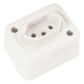 Tomada De Sobrepor 2p+t 10 A 250 V Tramontina Branco Embalagem Flow Pack Tramontina