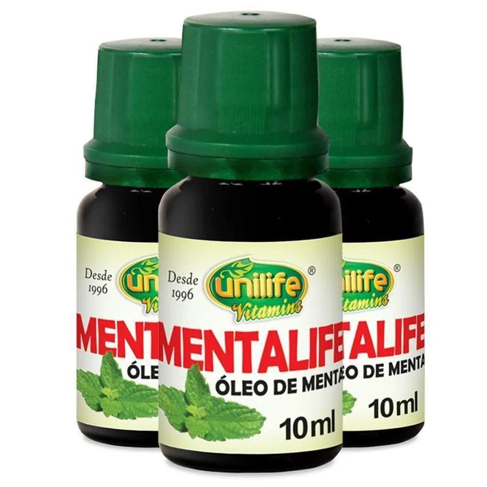 Kit 3 Óleo De Menta Unilife Mentalife 10Ml