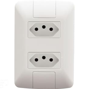 Conjunto 4x2 Com 2 Tomadas 2p+t Tramontina Aria 10 A 250 V Branco Tramontina