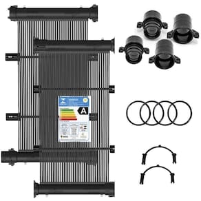 Conjunto 02 Placas E Terminações Para Aquecimento Solar De Piscinas Até 02m² Ou 03 Mil Litros